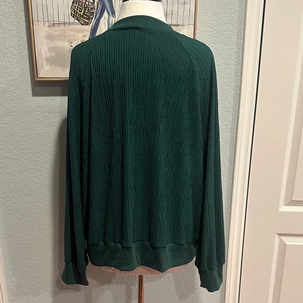 SHEIN Curve Sz 3X Forest Green Ribbed Utility Jacket - Picture 6 of 10